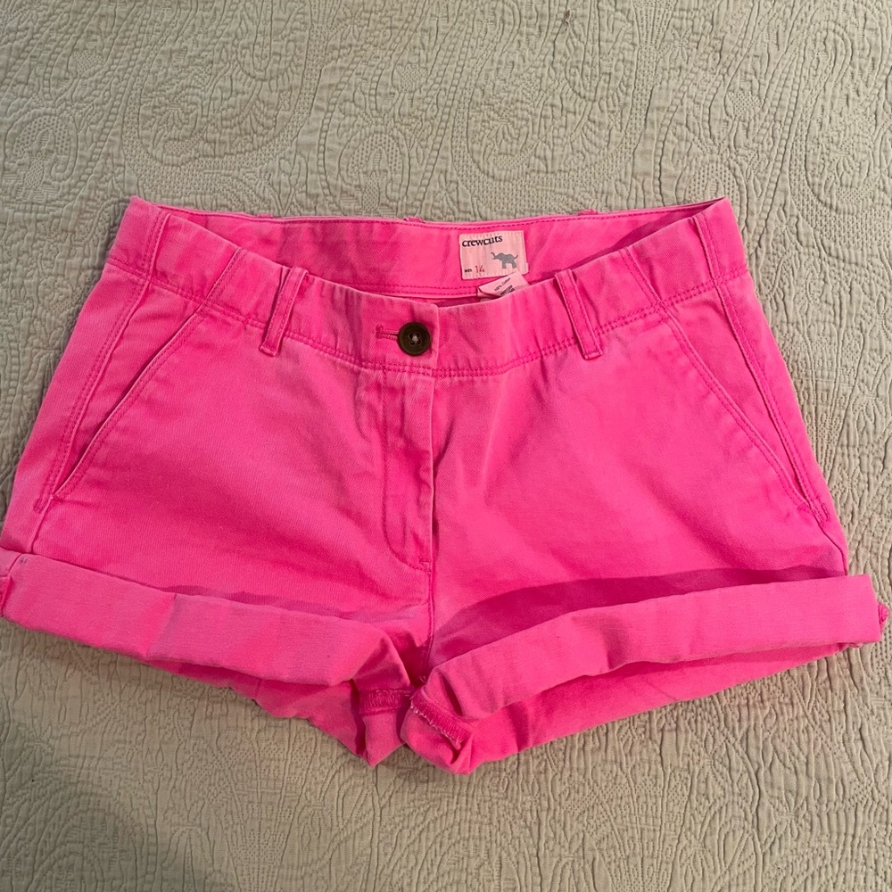 Crewcuts Pink High Waist Shorts